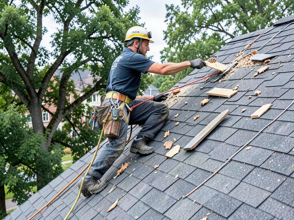How to safely clean debris off your roof without f