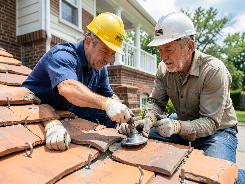 Specialized clay tile roof repair for historic asp